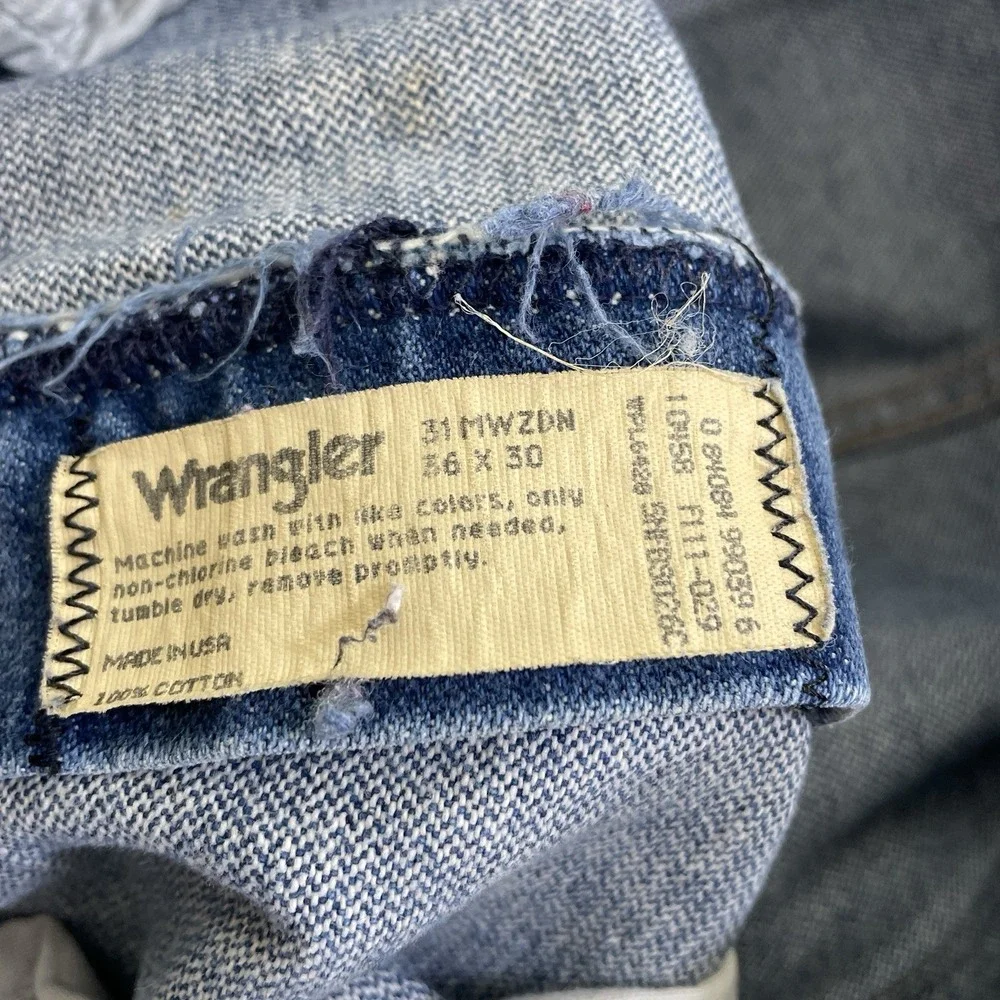 Vtg Wrangler 31MWZDN Jeans Mens 36x30 (fit 33x28) Made in USA 80s Whisker Cowboy